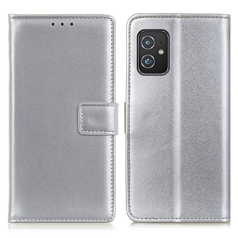 Flip Cover Asus Zenfone 8 Hemming Basic Imiteret Læder