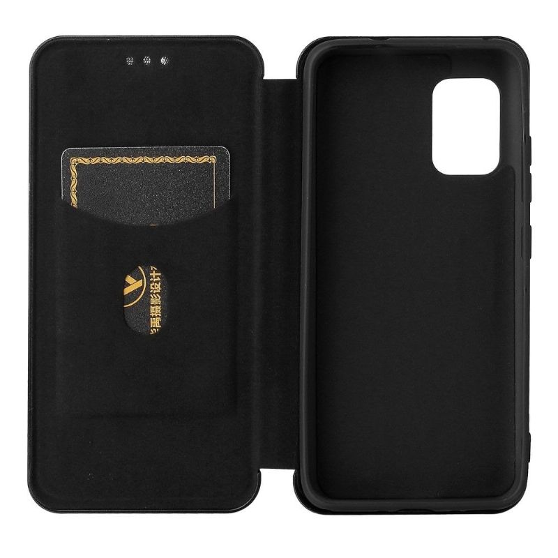 Flip Cover Asus Zenfone 8 Hemming Carbon Fiber Style Kunstlæder