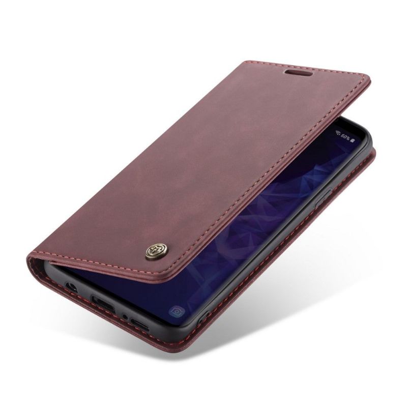 Flip Cover Samsung Galaxy S9 Plus Kunstlæder - Vinrød