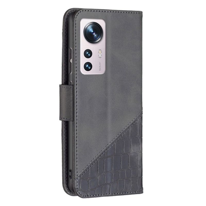 Flip Cover Xiaomi 12 Croc Look Lædereffekt