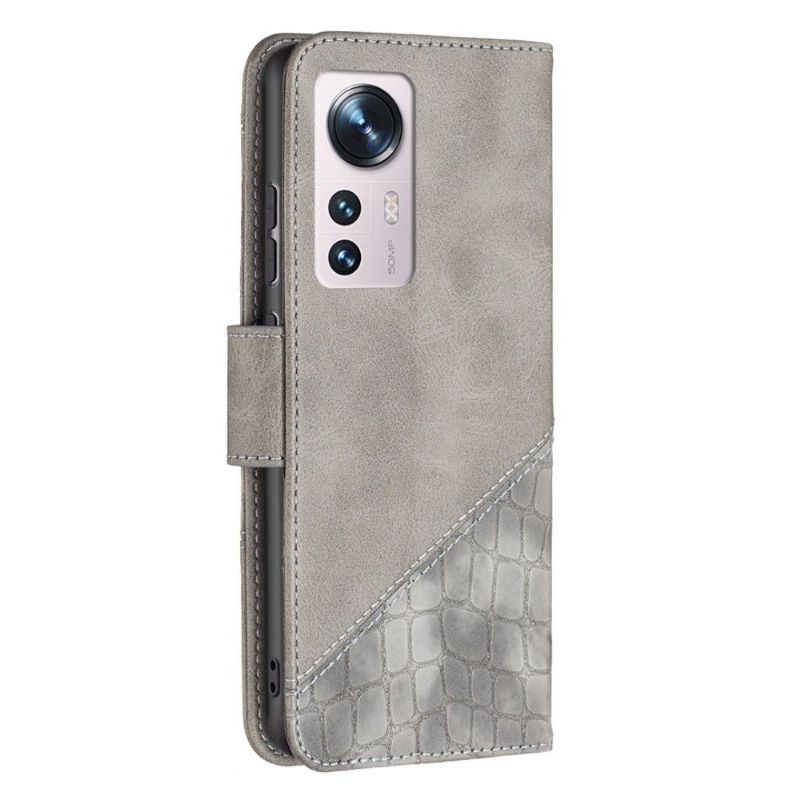 Flip Cover Xiaomi 12 Croc Look Lædereffekt