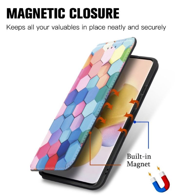 Flip Cover Xiaomi 12 Hemming Farvet Honeycomb