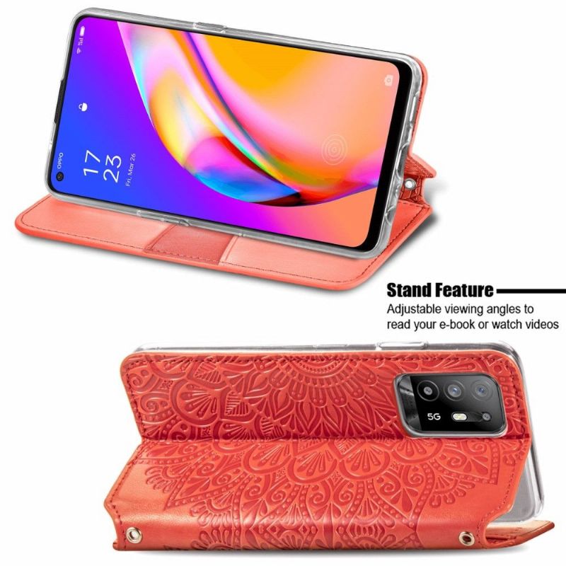 Flip Cover Oppo A94 5G Chic Mandala Imiteret Læder