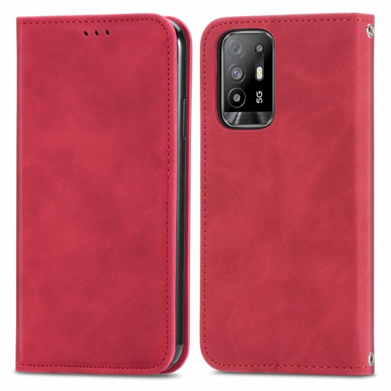 Flip Cover Oppo A94 5G Hemming Business Retro