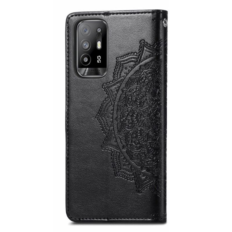 Flip Cover Oppo A94 5G Hemming Mandala Relief I Kunstlæder