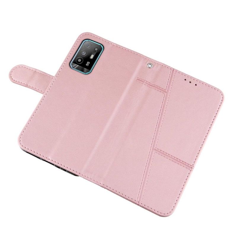 Flip Cover Oppo A94 5G Lædereffektlinjer