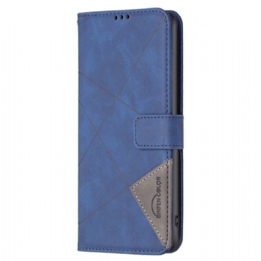 Flip Cover Samsung Galaxy S24 Fe Binfen Farve Geometrisk Mønster