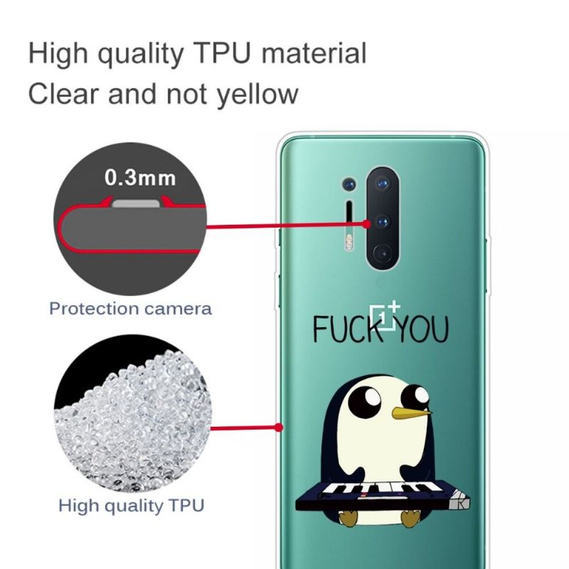 Cover OnePlus 8 Pro Hemming Penguin Piano"fuck You"