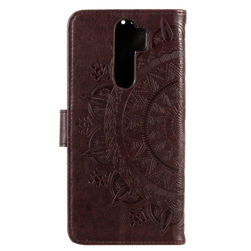 Læder Cover OnePlus 8 Pro Mandala Sun Card Holder