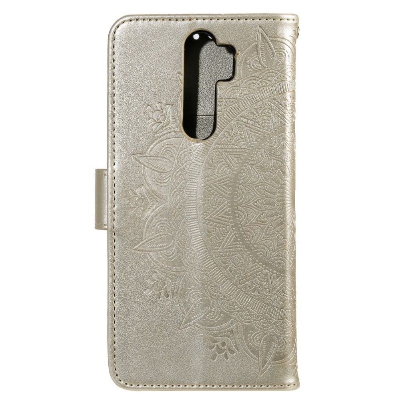 Læder Cover OnePlus 8 Pro Mandala Sun Card Holder