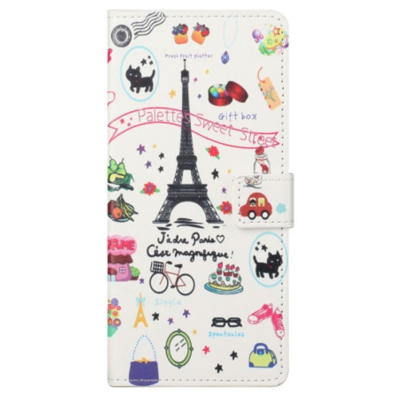 Læder Cover Samsung Galaxy S23 Plus 5G Jeg Elsker Paris