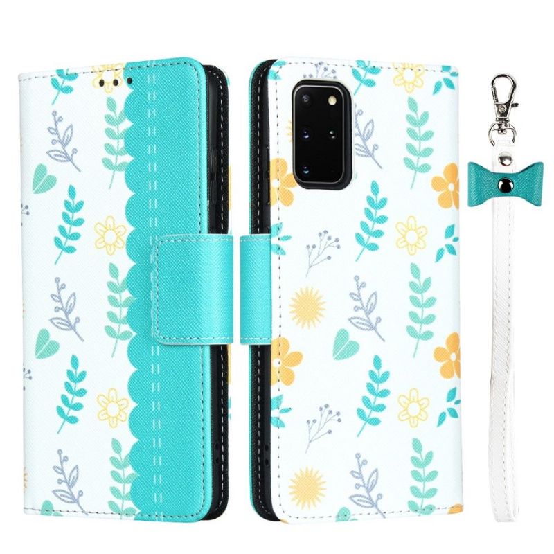 Flip Cover Samsung Galaxy S20 Plus Virginia Blomster Med Rem