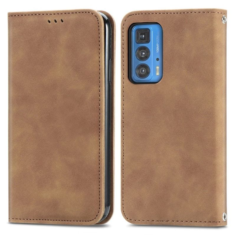 Flip Cover Motorola Edge 20 Pro Anti-fald Business Retro