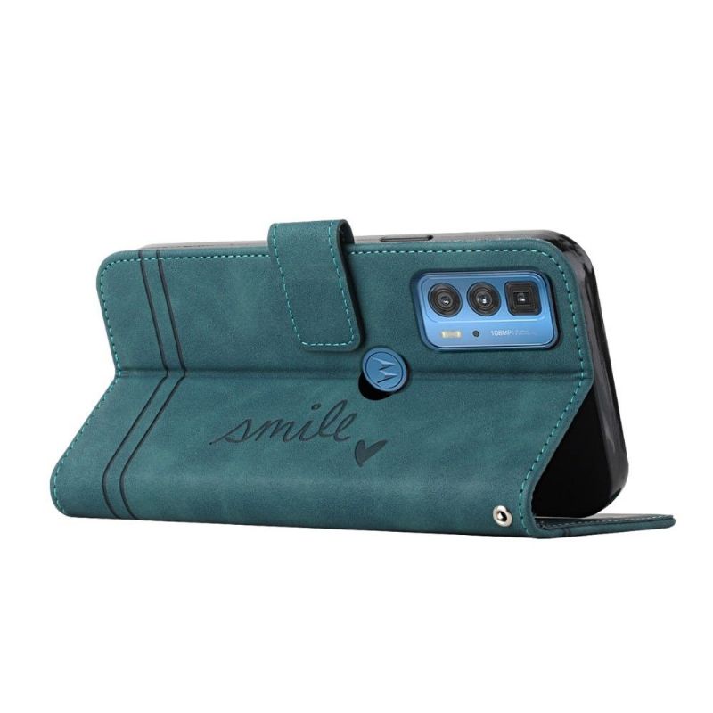 Flip Cover Motorola Edge 20 Pro Hemming Smil Linjer