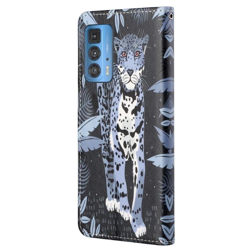 Flip Cover Motorola Edge 20 Pro Leopard