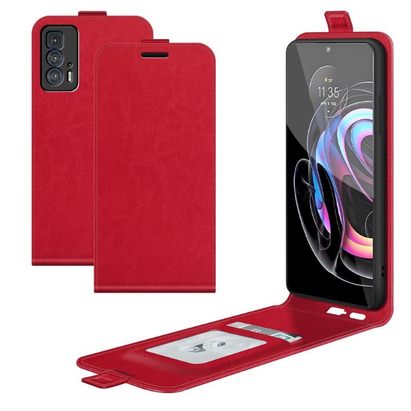 Læder Cover Motorola Edge 20 Pro Flip Cover Lodret Kunstlæder