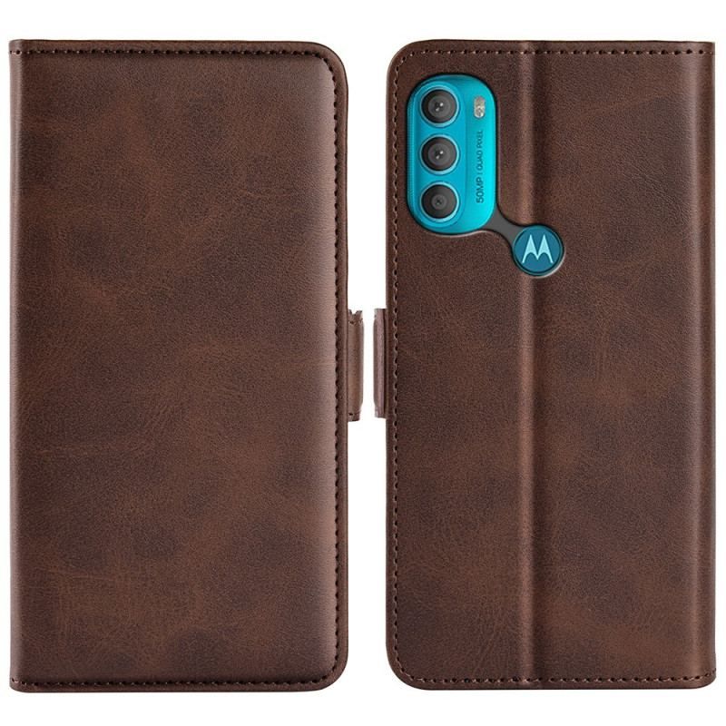 Flip Cover Moto G71 5G Læder Cover Dobbelt Klap