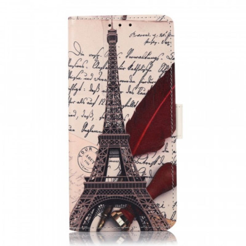 Flip Cover Moto G71 5G Poetens Eiffeltårn
