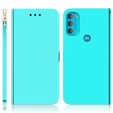 Flip Cover Moto G71 5G Spejlcover I Imiteret Læder