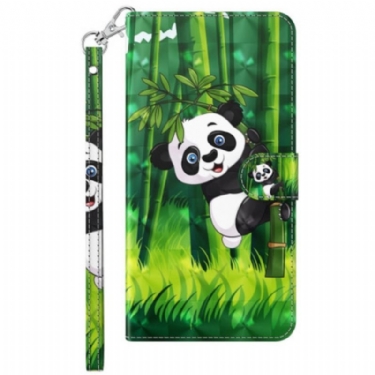 Flip Cover Sony Xperia 5 IV Med Snor Bambus Panda Med Snor