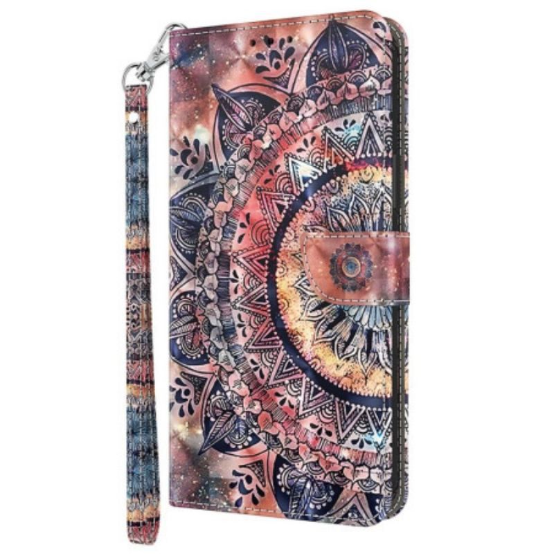 Flip Cover Sony Xperia 5 IV Med Snor Farverig Strappy Mandala