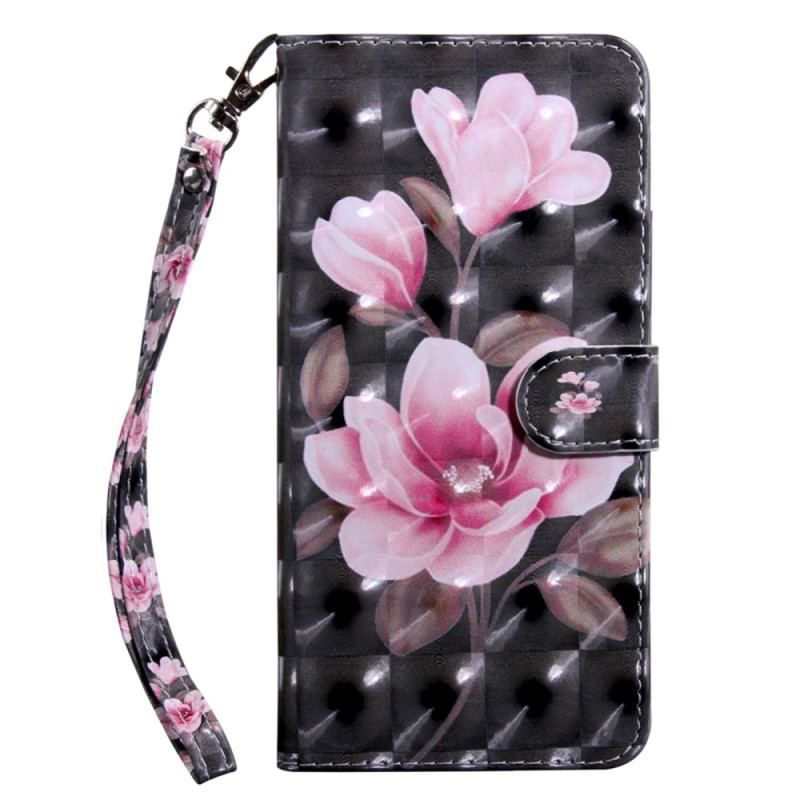 Flip Cover Sony Xperia 5 IV Med Snor Rem Blomster