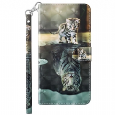 Flip Cover Sony Xperia 5 IV Med Snor Strappy Kitten Dream