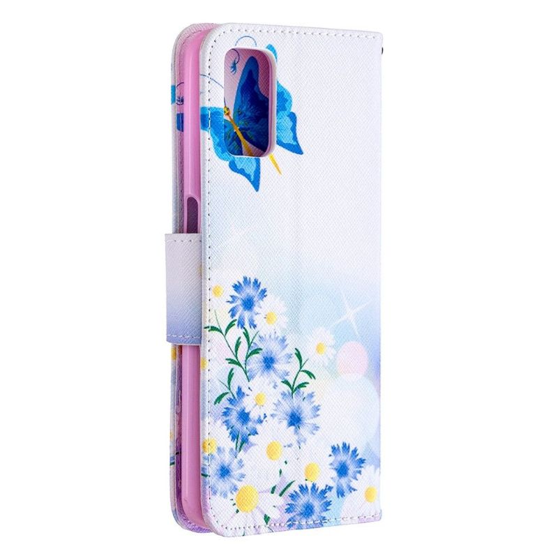 Etui Oppo A72 Sommerfugl Og Tusindfryd