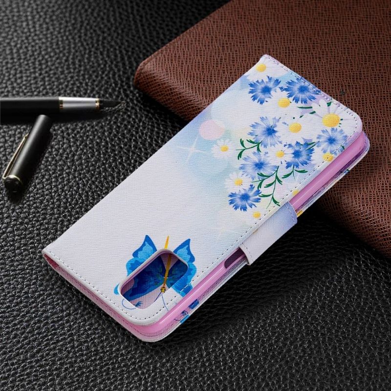 Etui Oppo A72 Sommerfugl Og Tusindfryd