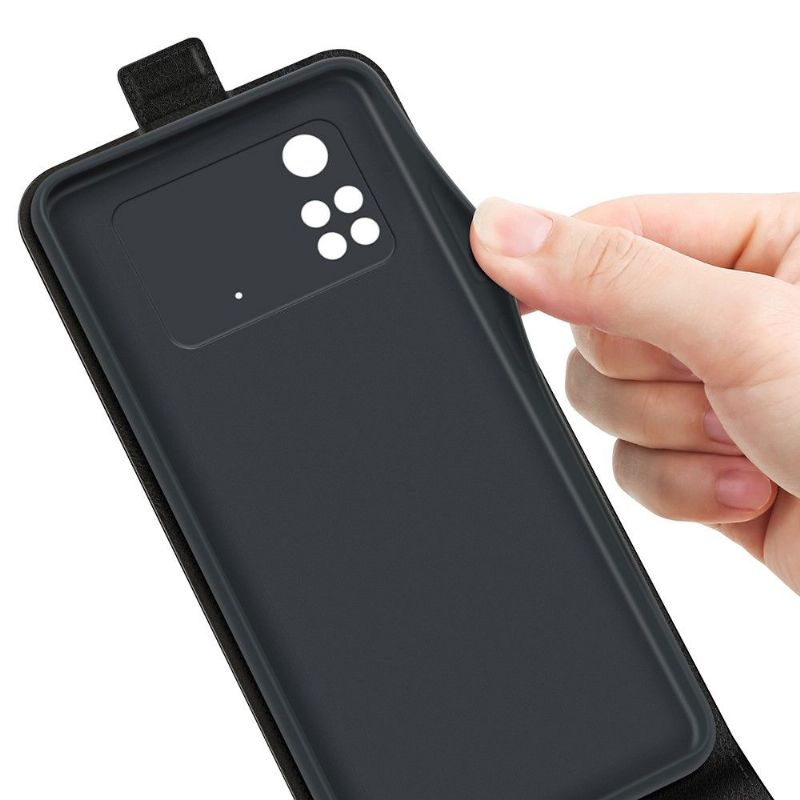 Flip Cover Poco M4 Pro 4G Læder Cover Lodret Kunstlæder