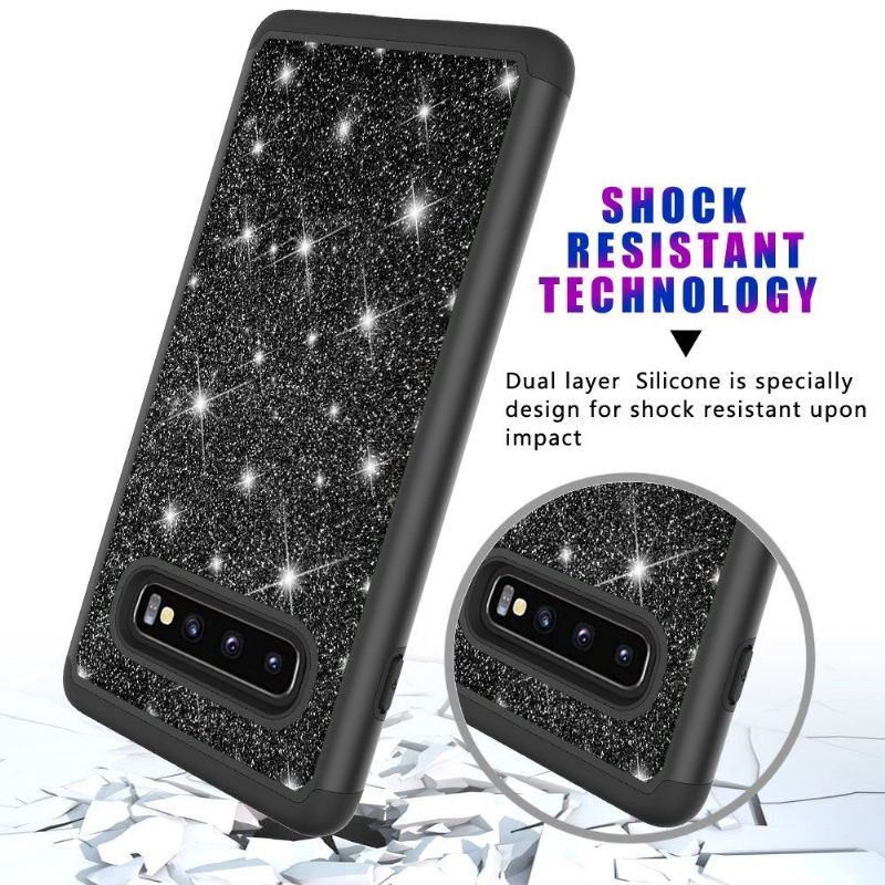 Cover Samsung Galaxy S10 Plus Anti-fald Pailletter La Delphine Antishock