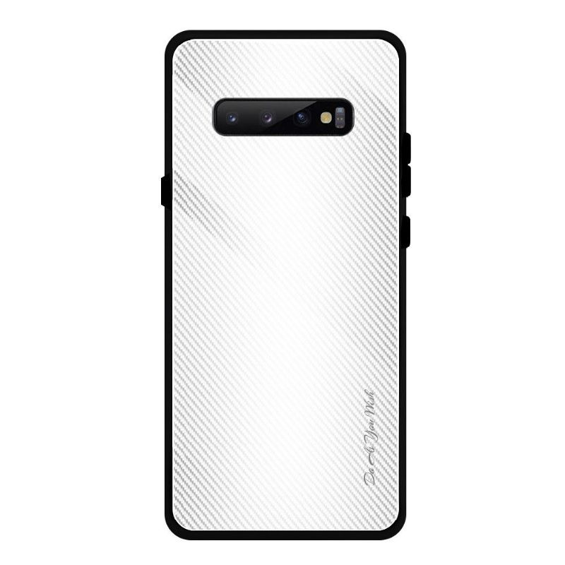 Cover Samsung Galaxy S10 Plus Carbon Glas Bagside