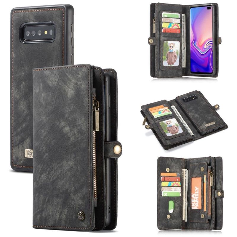 Flip Cover Samsung Galaxy S10 Plus Anti-fald Punge Etui 2 i 1 Og Magnetisk Skal