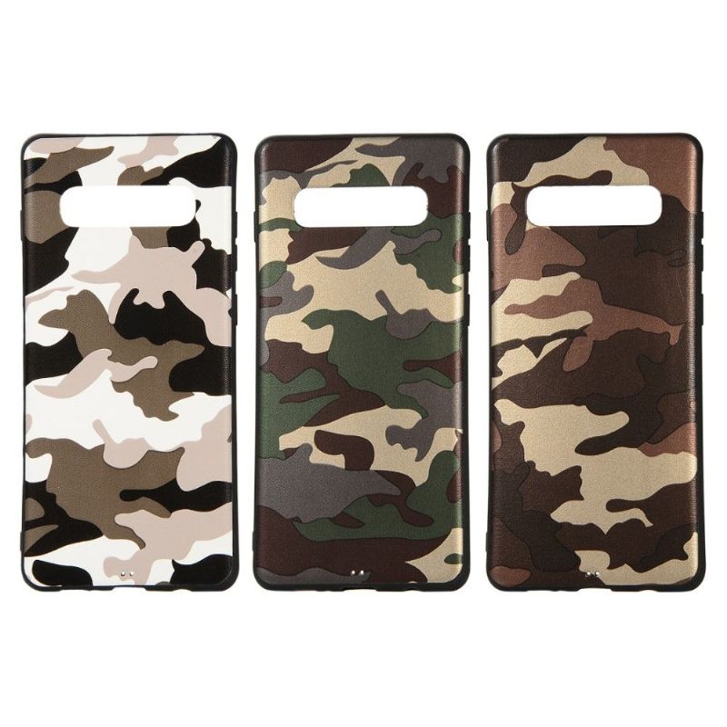 Mobilcover Samsung Galaxy S10 Plus Militær Camo Gel