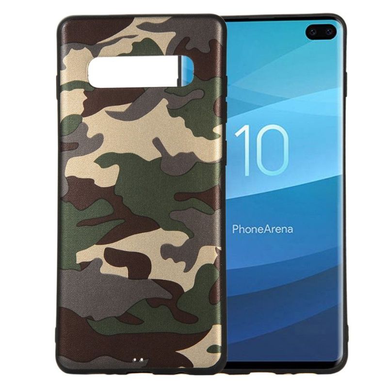 Mobilcover Samsung Galaxy S10 Plus Militær Camo Gel