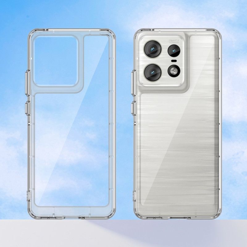 Cover Motorola Edge 50 Pro Transparente Galvaniserede Knapper