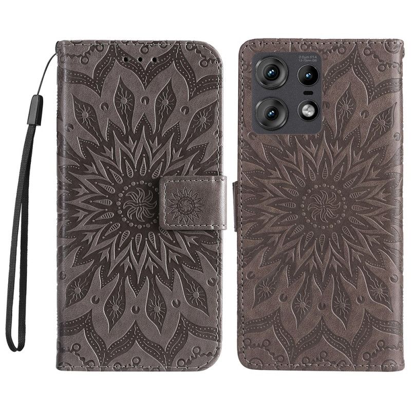 Flip Cover Motorola Edge 50 Pro Solar Mandala