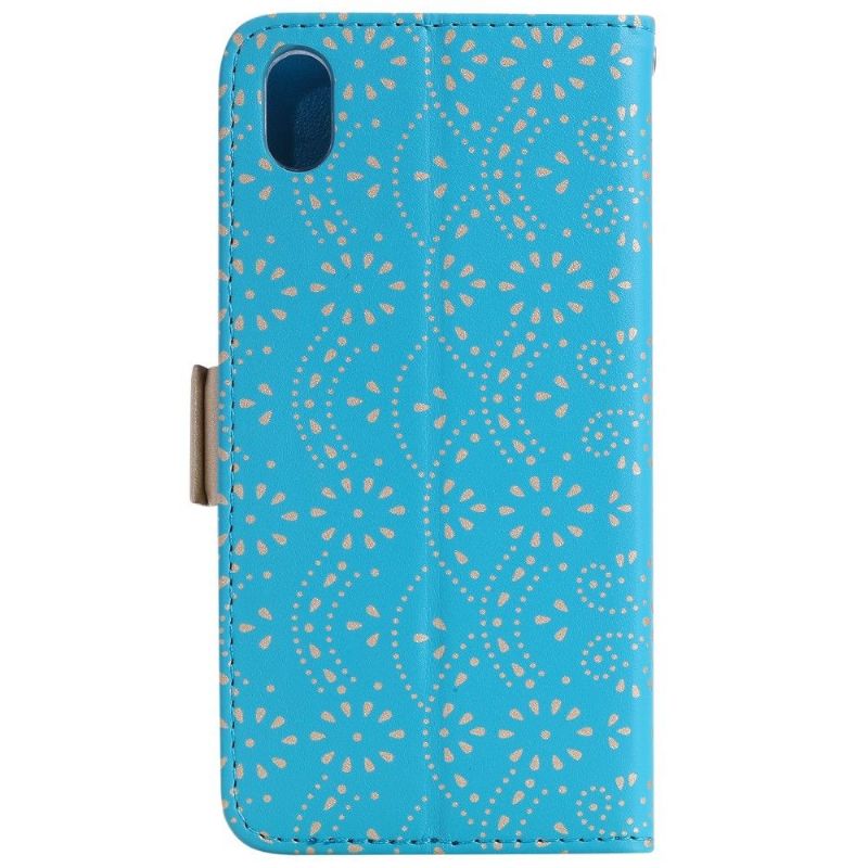 Læder Cover Huawei Y5 2019 Blomsterblonde