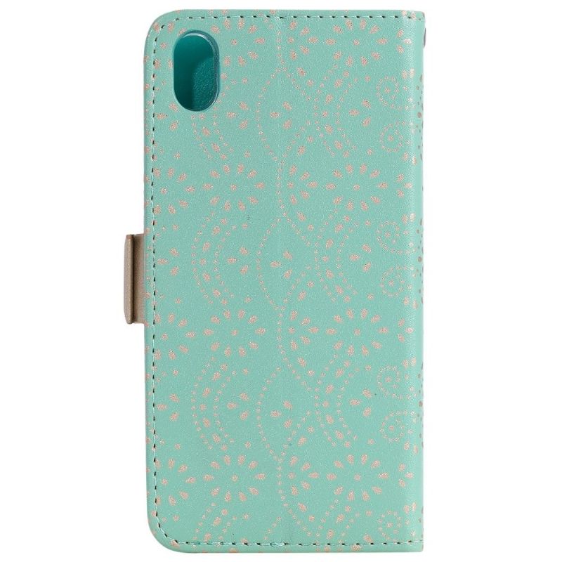 Læder Cover Huawei Y5 2019 Blomsterblonde