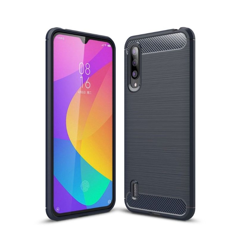 Cover Xiaomi Mi 9 Lite Hemming Carbon Børstet Gel