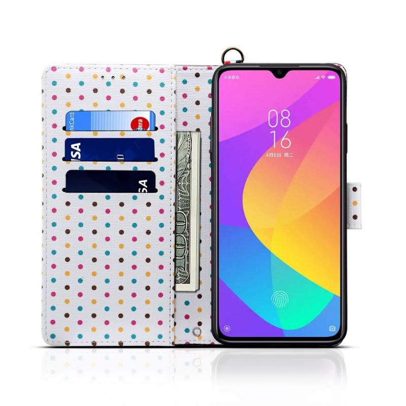 Etui Xiaomi Mi 9 Lite Vintage Polka Prikker