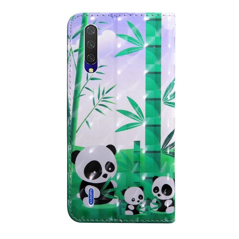 Flip Cover Xiaomi Mi 9 Lite Anti-fald Pandafamilien