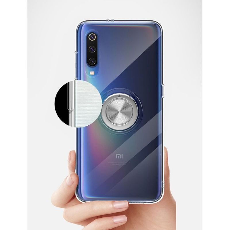 Cover Xiaomi Mi 9 Med Magnetring - Klar