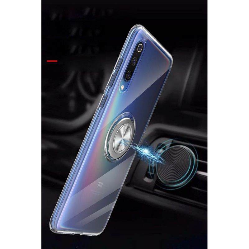 Cover Xiaomi Mi 9 Med Magnetring - Klar