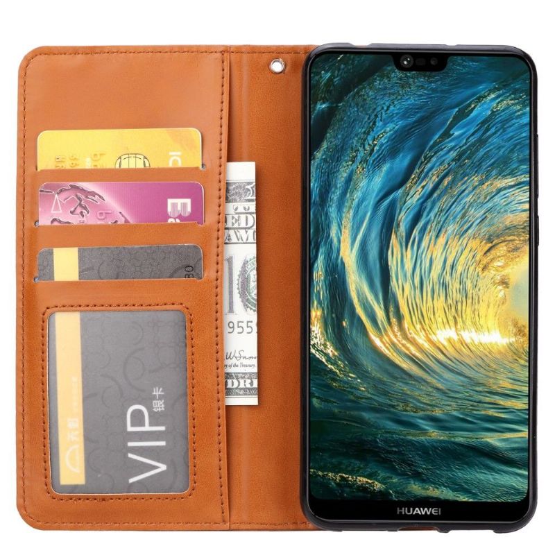 Flip Cover Xiaomi Mi 9 Hemming Læder Stand Case Kortholder