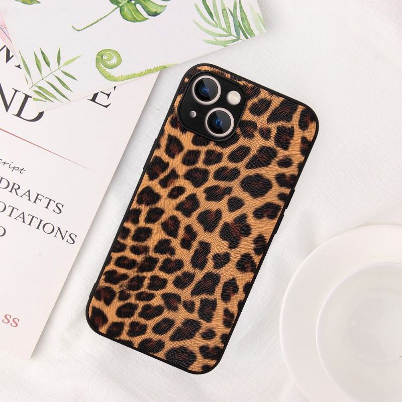 Cover iPhone 13 Mini Hemming Leopardmønster