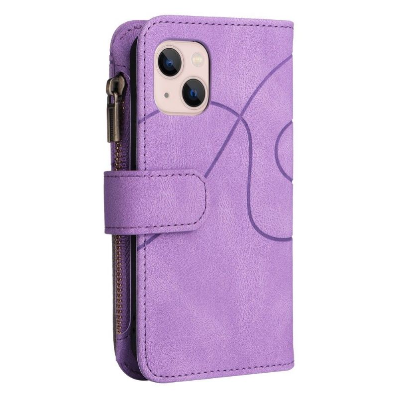 Flip Cover iPhone 13 Mini Hemming Bicolor Artistic 002 Series