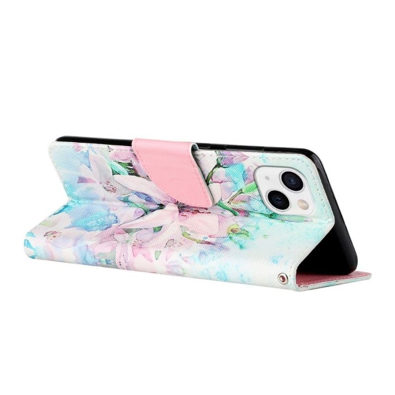 Flip Cover iPhone 13 Mini Liljeblomst