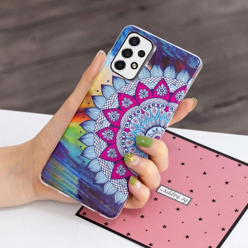 Cover Samsung Galaxy A33 5G Hemming Lysende Farverig Mandala