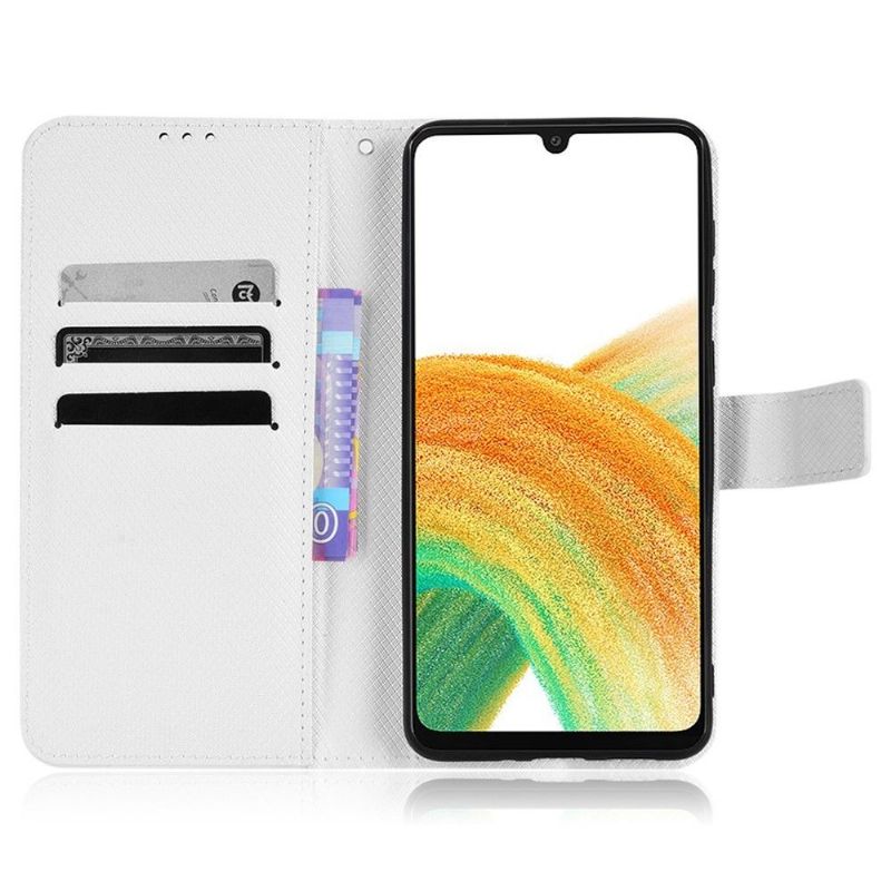 Etui Samsung Galaxy A33 5G Hemming Tekstureret Lædereffekt